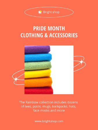 Plantilla de diseño de LGBT and Pride Colorful Clothing Offer Poster US 