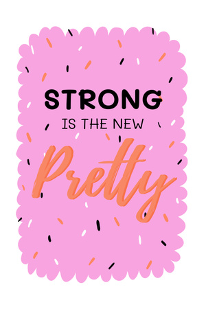 Platilla de diseño Inspirational Citation about Girl Power Pinterest