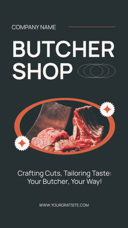 Meat Offers from Local Butcher Vendor Instagram Story Design Template
