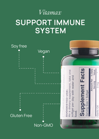 Pills for Immune System Flayer Design Template