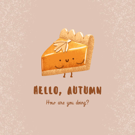 Designvorlage Autumn Inspiration with Cute Piece of Cake für Animated Post