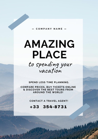 Amazing Place Tour Offer Poster Design Template