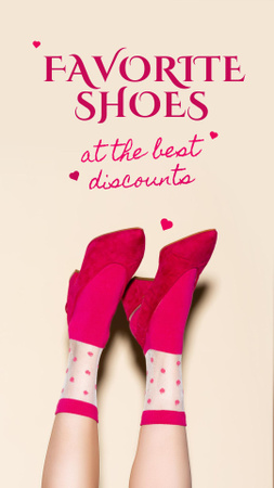 Stylish Shoes for Valentine's Day Instagram Story Design Template