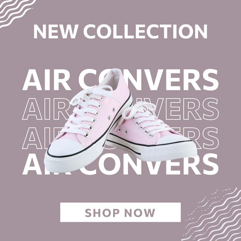 Designvorlage New Sneaker Collection Ad für Instagram