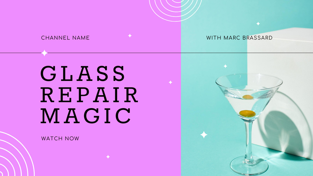 Glassware Repair Magic Youtube Thumbnail Modelo de Design