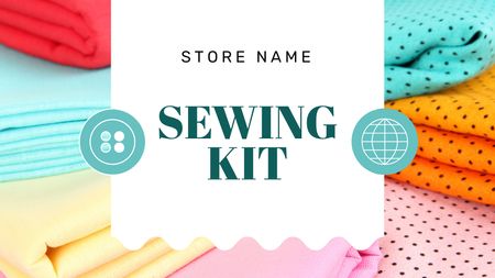 Platilla de diseño Sewing Kit Sale Announcement Label 3.5x2in