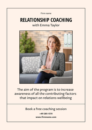 Relationship Coaching and Consultation Poster tervezősablon