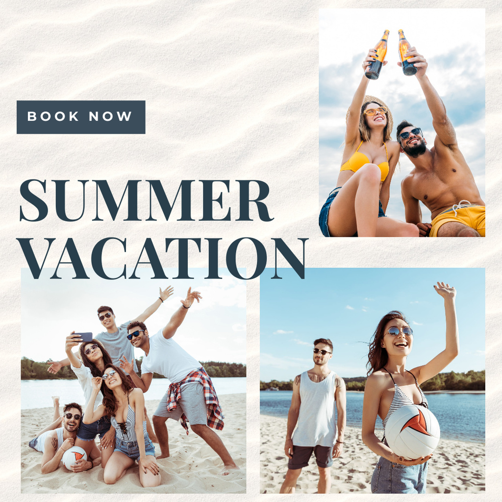 Summer Vacation Tour Booking Instagram tervezősablon