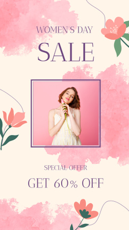 Women's Day Special Sale Announcement Instagram Storyデザインテンプレート