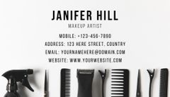 Beauty Salon Ad with Combs and Tools for Hairstyle