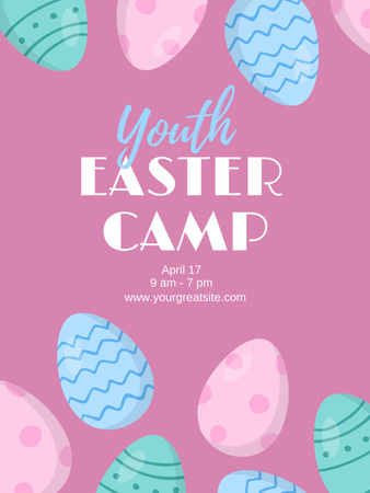 Szablon projektu Youth Easter Camp Ad Poster 36x48in