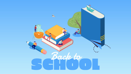 Modèle de visuel Back to School Announcement - Full HD video