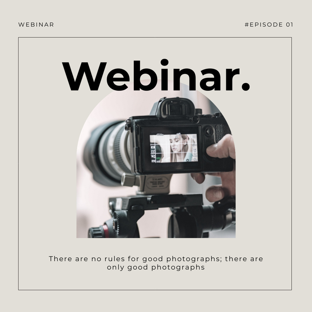 Webinar on Photography  Instagram – шаблон для дизайну