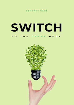 Switch to the Green Mode Poster tervezősablon