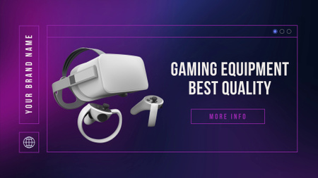 Platilla de diseño VR Gaming Equipment of Best Quality Full HD video
