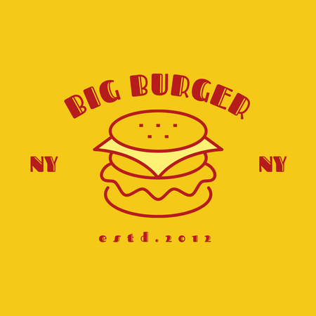 Big Burger, logo street food Logo Šablona návrhu