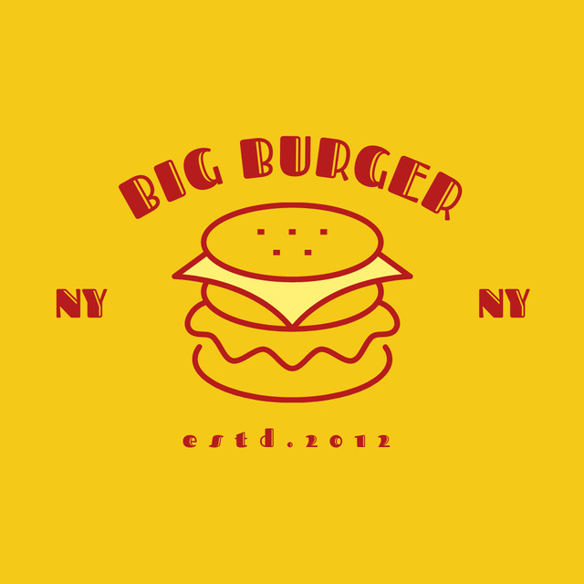 Ontwerpsjabloon van Logo van Big Burger,street food logo