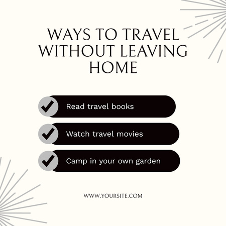 Plantilla de diseño de Inspiration by Reading Travel Books and Movies Instagram 