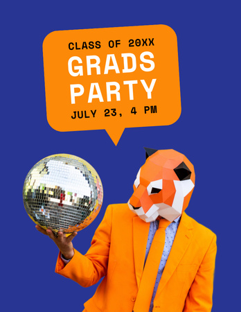 Graduation Party Announcement Poster 8.5x11in tervezősablon