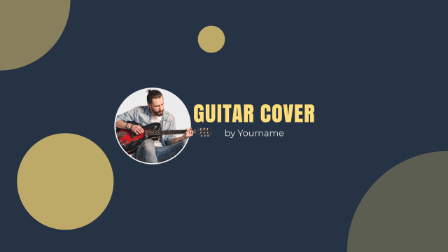 Designvorlage Ad of Song Guitar Cover für Youtube