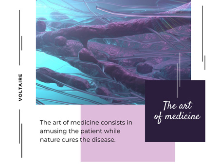 Plantilla de diseño de Arte de la medicina y células bacterianas microscópicas Postcard 4.2x5.5in 