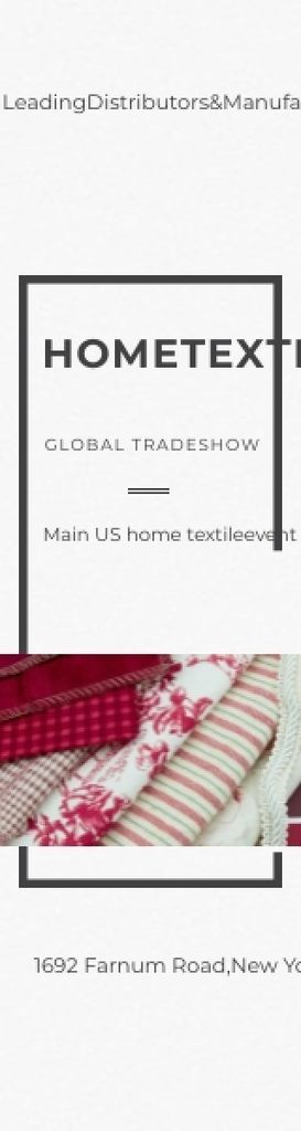 Home Textiles Event Announcement in Red Skyscraper – шаблон для дизайну