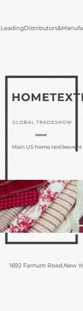 Platilla de diseño Home Textiles Event Announcement in Red Skyscraper
