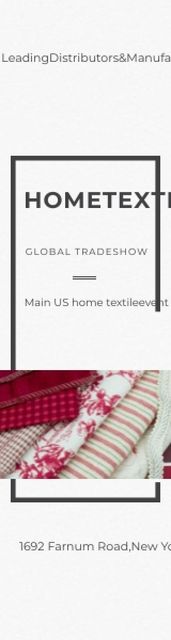 Szablon projektu Home Textiles Event Announcement in Red Skyscraper