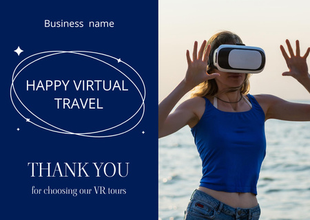 Platilla de diseño Happy Virtual Travel Card