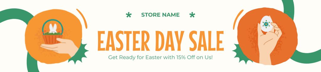 Template di design Easter Day Sale Promo Ebay Store Billboard
