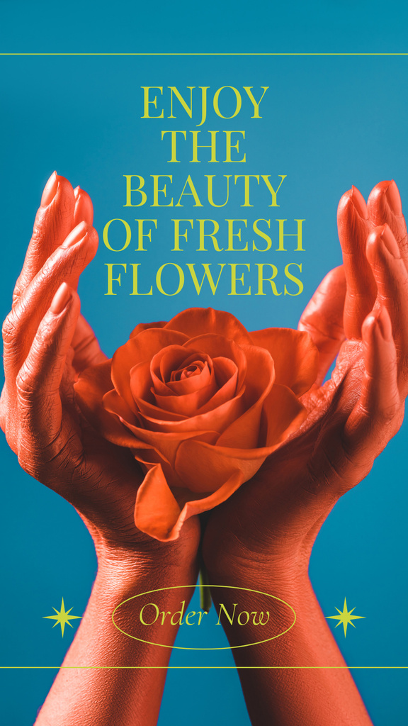 Ontwerpsjabloon van Instagram Story van Beauty of Fresh Flowers for Event Decorations