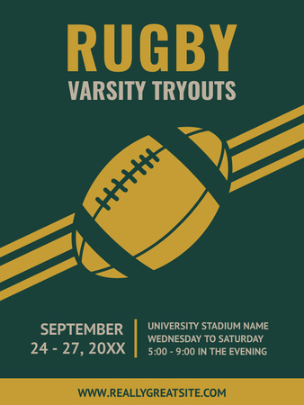 Varsity Tryout Advertisement Poster US Design Template