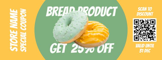 Modèle de visuel Grocery Store Discount for Donuts - Coupon