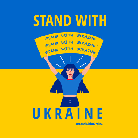 Inspiration to Stand with Ukraine Instagram Design Template