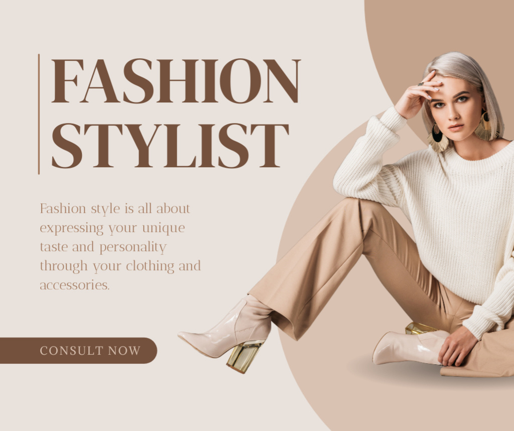 Elegant Style and Fashion Mentoring Facebookデザインテンプレート