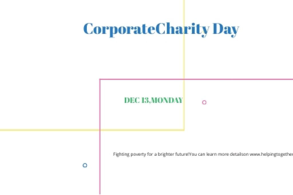 Template di design Corporate Charity Day Gift Certificate
