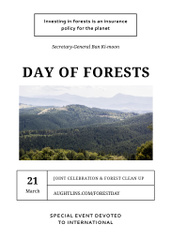 International Day Of Forests Event with Scenic Mountains