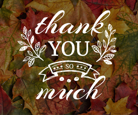 Plantilla de diseño de Día de acción de gracias hojas de otoño Facebook 