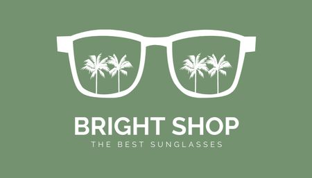 Szablon projektu Corporate Store Emblem with Sunglasses Business Card US
