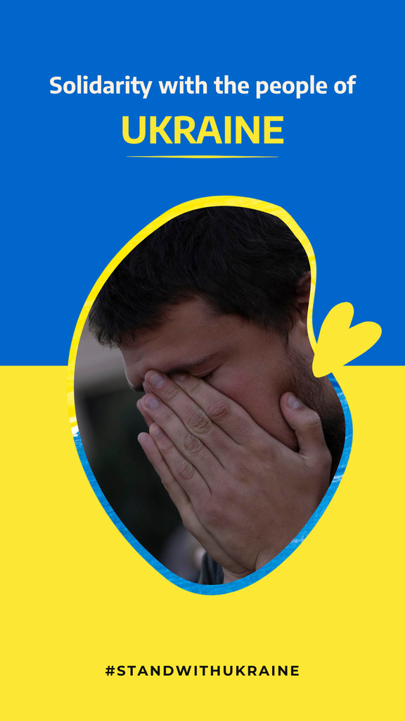 Designvorlage Solidarity with the people of Ukraine für Instagram Story