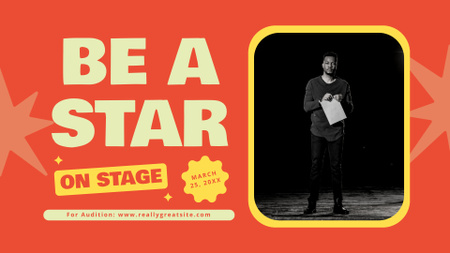Designvorlage Seien Sie der Star auf der Bühne für FB event cover