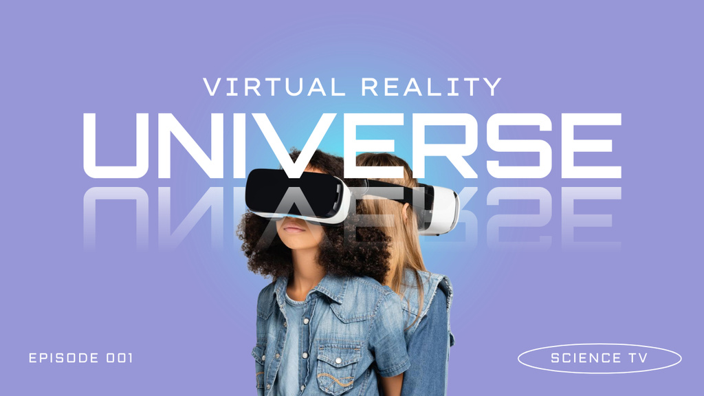 Ontwerpsjabloon van Youtube Thumbnail van Virtual Reality Universe Video Episode