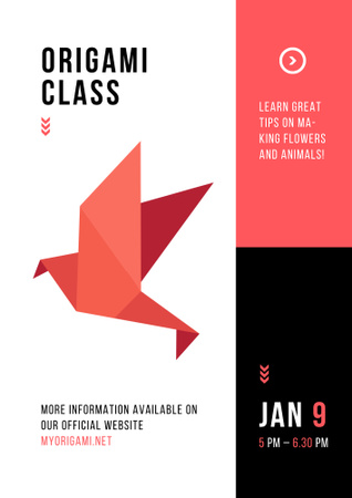 Modèle de visuel Origami class Invitation - Poster B2