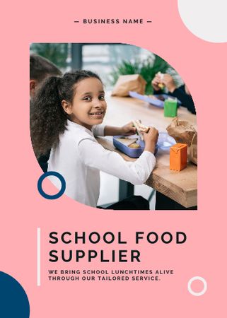 Designvorlage School Food Ad für Flayer
