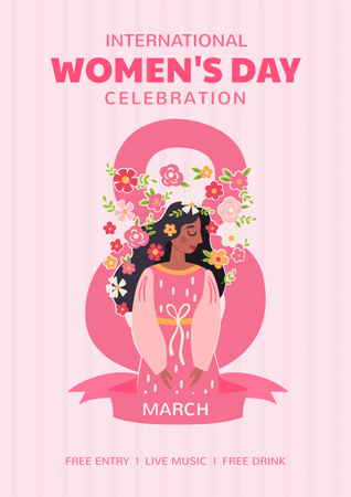 Designvorlage International Women's Day Celebration Announcement für Poster