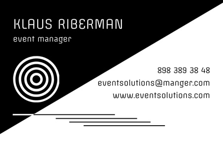 Event Planner Contact Information Business Card 85x55mm Design Template