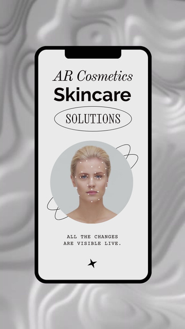 Virtual Beauty App Ad TikTok Video Šablona návrhu