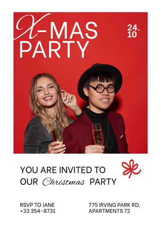 Christmas Party Celebration Announcement Invitation – шаблон для дизайну