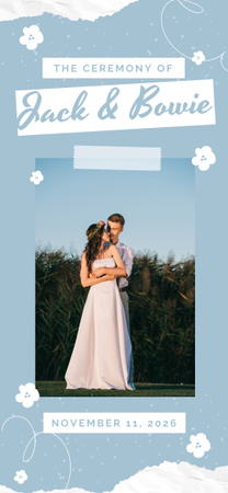 Nuori pari rakastunut hääilmoitus Snapchat Moment Filter Design Template