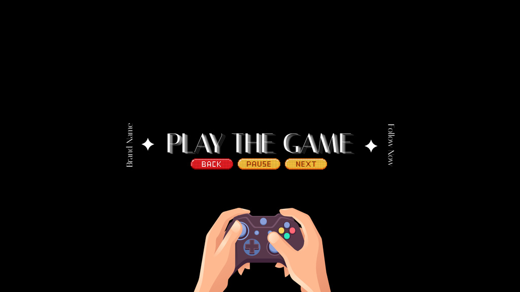 Platilla de diseño Gaming Console in Hands Youtube